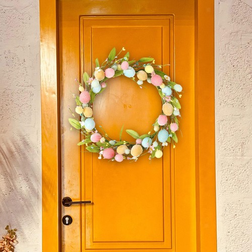 Easter door wreath egg - easter,