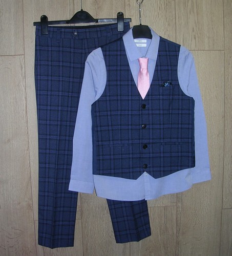 Next boys navy check suit - boys,