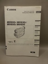 Canon MV650i/ MV630i/ MV600i/ MV600 Digital Camcorder Instruction Manual