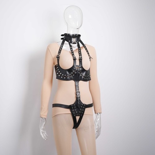 Leather women body suit - body,