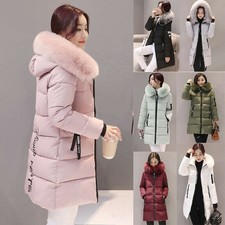 Winter Womens Hooded Parka Jackets Chunky Puffer Coat Ladies Warm Outerwear Tops
