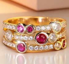 18K gold plated stacking