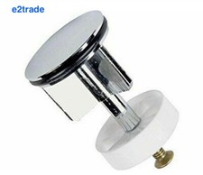 POP UP WASTE BASIN SINK PUSH BUTTON 40MM PLUG SLOTTED CHROME PLATED BATHROOM