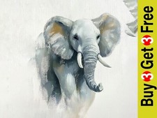 Gentle Baby Elephant 5"x7"