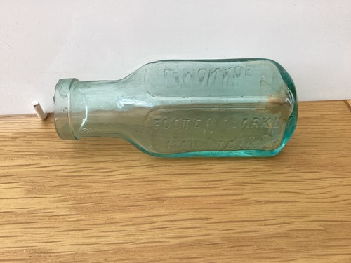 Antique glass bottle embossed - glass,