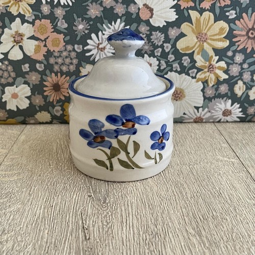 Retro small lidded sugar bowl - lidded,