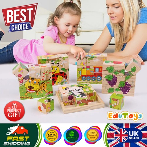 Baby wooden blocks puzzle - baby, 3d