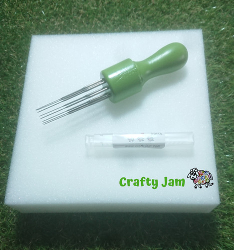 Needle felting wooden - 8, multi
