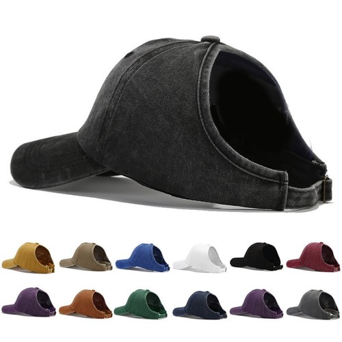 Ponytail stonewashed baseball - ponytail,
