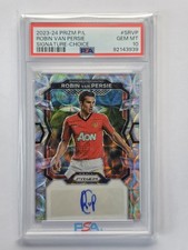 2023-24 Panini EPL Prizm Soccer Robin Van Persie Man Utd Auto PSA 10 Manchester