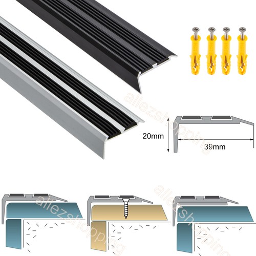 Aluminium stair nosing edge - aluminium,