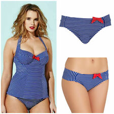 Panache Swim Britt STRIPE Halterneck Tankini Or Briefs IN COBALT/WHITE PS121 37C