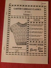 Busy Bee Machine Knitting Garter Carriage Pattern Booklet Classics For Ladies 