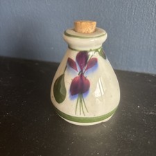 RARE  VINTAGE  CORNISH VIOLETS DEVON WARE SCENT PERFUME BOTTLE