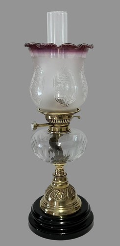 Antique oil lamp glass - lamp,,