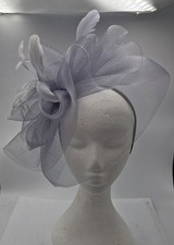 Silver Grey Fascinator