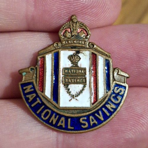 National savings enamel pin - national,