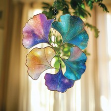 Multicolor Ginkgo, Acrylic Ornament, Leaf Design, Nature Decor, Fall Gift