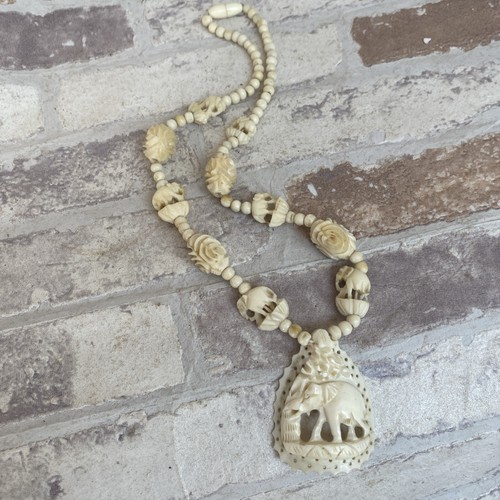 Vintage carved bone - bone, bovine