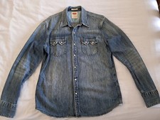 Levis Mens Shirt Medium Blue