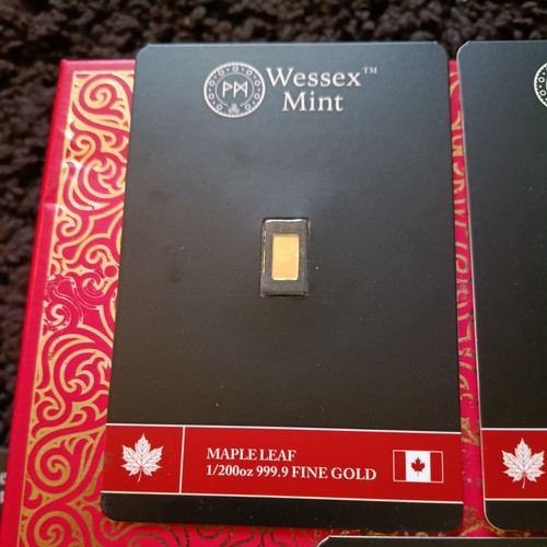 200th 24k gold bar with - 1/200th,