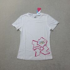 London 2012 Deadstock T-shirt Womens UK 12 White Crew Neck Olympics Casual NWT