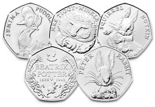 Beatrix Potter 50p Coins Jemima Puddle-Duck, Peter Rabbit, Squirrel Nutkin