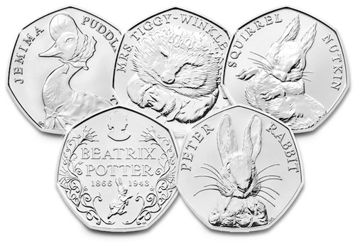 Beatrix potter 50p coins - 50p,