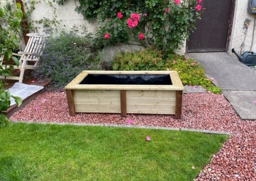 Raised garden pond handmade - raised,