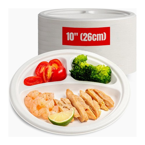 Compartment bagasse plates - 3,