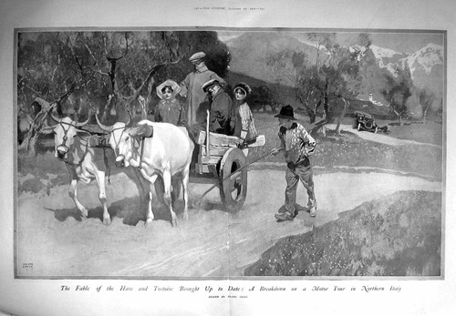Old antique print 1910 - antique,