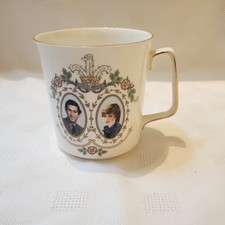 Charles And Diana Commemorative Wedding Mug Royal Grafton Fine Bone China Queen