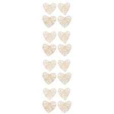  4 Pcs Heart Ornament White