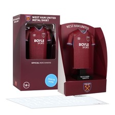 West Ham Metal Football Shirt Personalised Hammers 2025/26 Home Kit Alloy Shirt