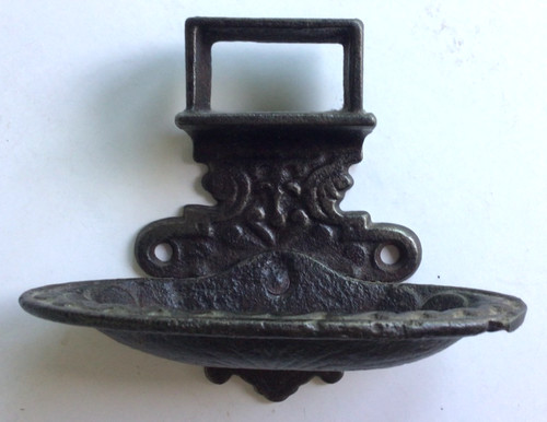 Cast iron wall match box - iron,