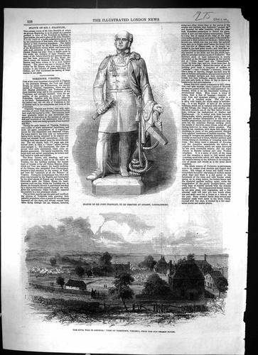 Old 1861 statue john franklin - statue,