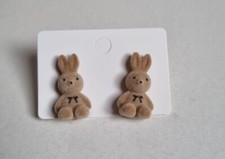 Cute, Fuzzy Flock, Bunny Rabbit  Earrings, New, Easter, Birthday