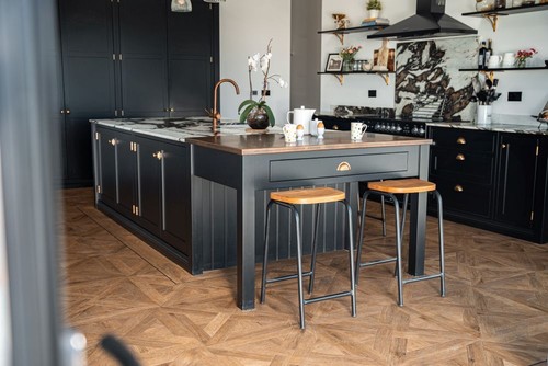 Wooden lab stool - stool, metal