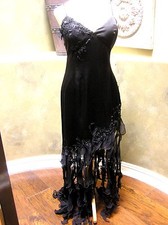 NWT Jovani social occasion prom evening formal pageant Salsa SILK dress Black 14