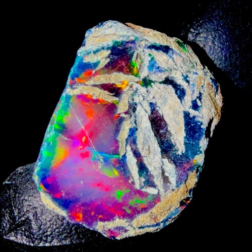 Dry opal natural black - black, fire