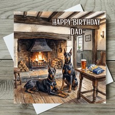 Doberman Birthday Card