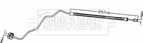 Borg beck bbh8675 brake hose - brake,