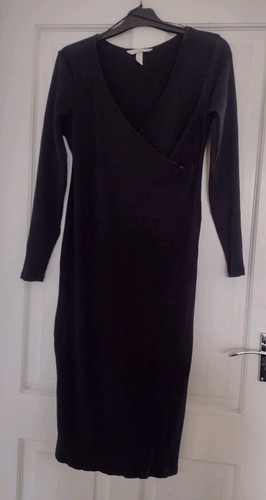 Mama black ribbed stretch - black,
