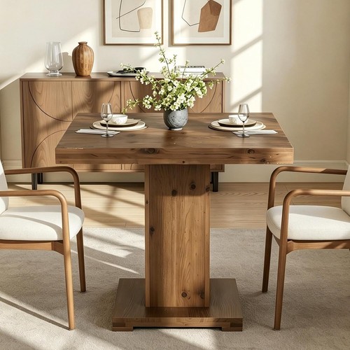 80cm square solid wood - solid, dining