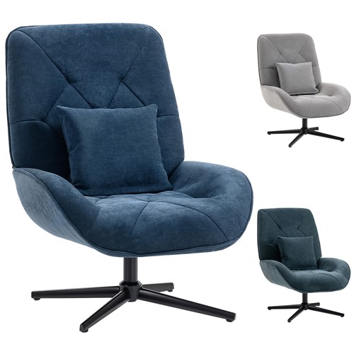 Homcom swivel accent chair - accent,