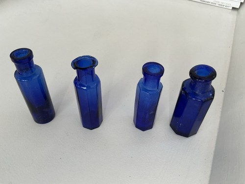 Blue poison bottles - blue,