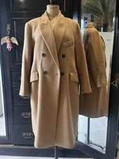 ZARA 50% WOOL CAMEL DOUBLE BREASTED CROMBIE COAT VGC XXL FABULOUS ?