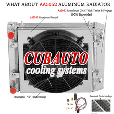4 Row Radiator Shroud Fan For 94-98 Land Rover Defender Discovery 300TDI 4.0L UK