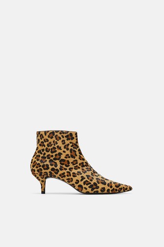 Zara women leopard leather - zara,