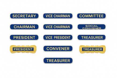 Committee metal name - name, badges